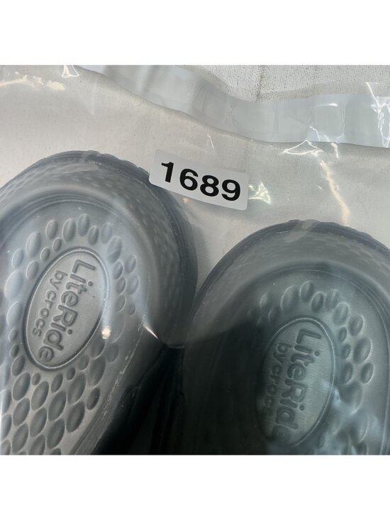 Crocs LiteRide Black & Gray Flip Flops M11 Lightweight Sandals For Men